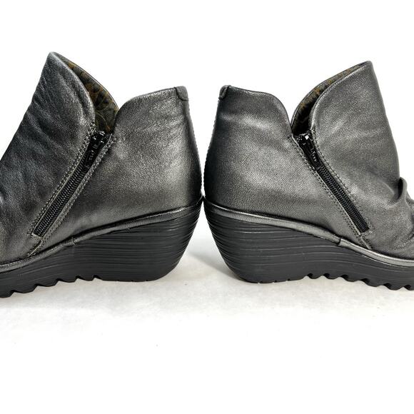 Fly London Yellow Yip Graphite Ankle Boots 39 US 8-8.5 - Picture 13 of 14